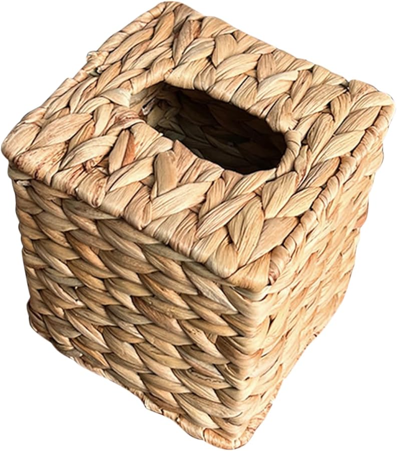 حامل مناديل مكعب من الحديد الكروم صندوق خزانة زخرفية على الطراز الريفي للطاولة - Image 1